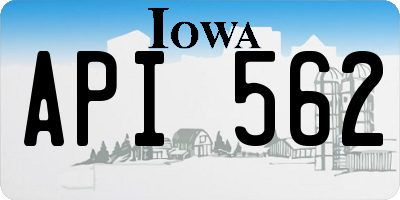IA license plate API562
