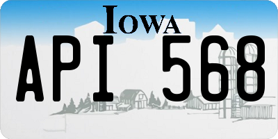 IA license plate API568