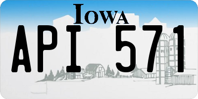 IA license plate API571