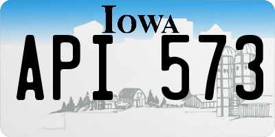 IA license plate API573