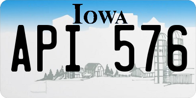 IA license plate API576