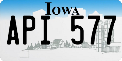 IA license plate API577