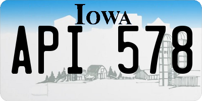IA license plate API578