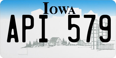 IA license plate API579