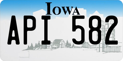 IA license plate API582