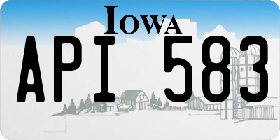 IA license plate API583