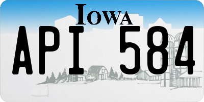 IA license plate API584