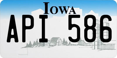IA license plate API586