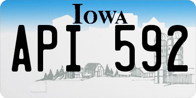 IA license plate API592