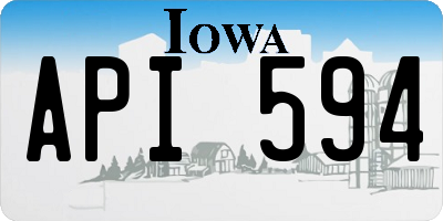 IA license plate API594