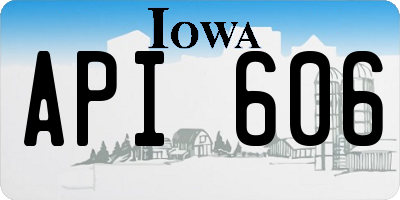 IA license plate API606