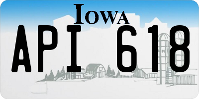 IA license plate API618
