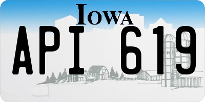 IA license plate API619