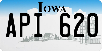 IA license plate API620