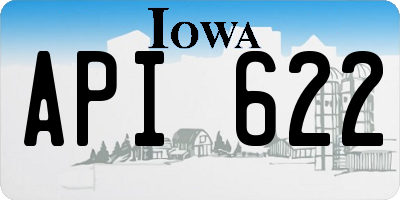 IA license plate API622