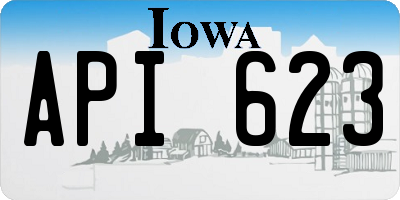 IA license plate API623