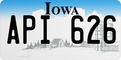 IA license plate API626