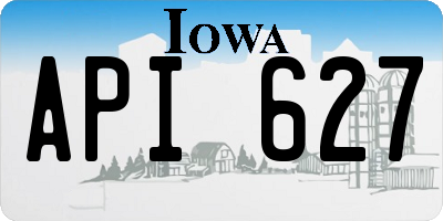 IA license plate API627