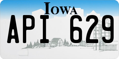 IA license plate API629