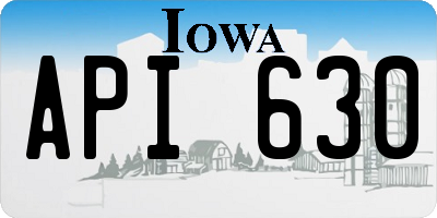 IA license plate API630