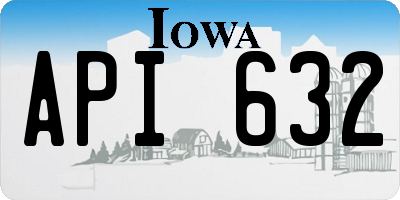 IA license plate API632