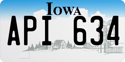 IA license plate API634