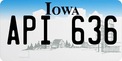 IA license plate API636