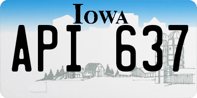 IA license plate API637