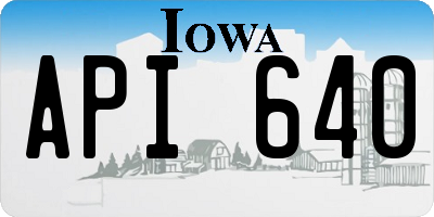 IA license plate API640