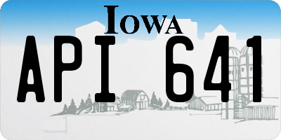 IA license plate API641