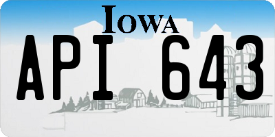 IA license plate API643