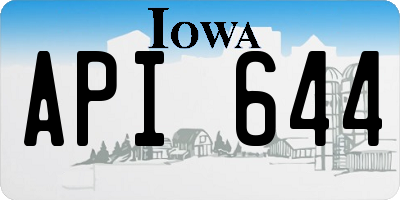 IA license plate API644