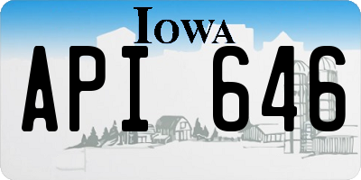IA license plate API646