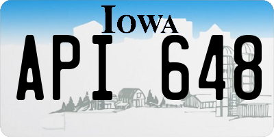 IA license plate API648