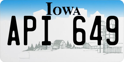IA license plate API649