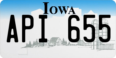 IA license plate API655