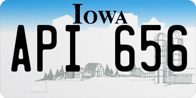 IA license plate API656