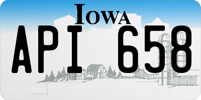 IA license plate API658