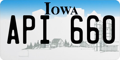IA license plate API660