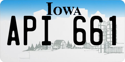 IA license plate API661