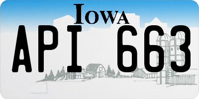 IA license plate API663