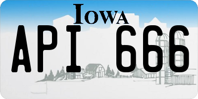 IA license plate API666