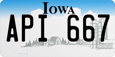 IA license plate API667