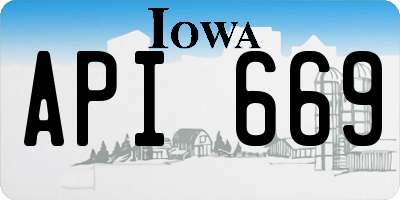 IA license plate API669