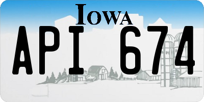 IA license plate API674
