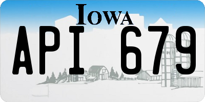IA license plate API679