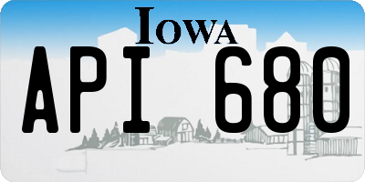 IA license plate API680