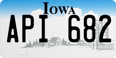 IA license plate API682