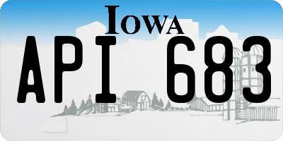IA license plate API683