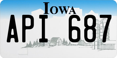 IA license plate API687
